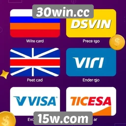 Métodos de pagamento disponíveis em 30win.cc